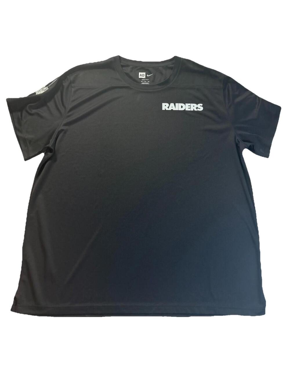 Nike TEAM ISSUED Las Vegas Raiders Coach UV Performance T-Shirt Dri fit Mens 3XL